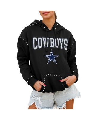 Gameday Couture - Women's  Black Dallas Cowboys Catch the Vibe Studded Pullover Hoodie