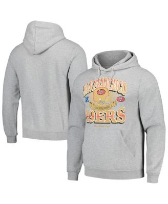 New Era - Men's Heather Gray San Francisco 49ers Retro Pullover Hoodie