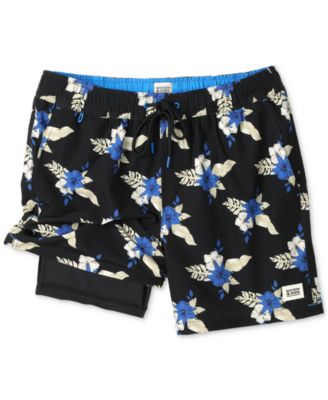 SCOTCH & SODA - Men's Midnight Garden Floral Swim Trunks