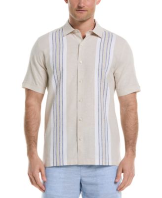 Cubavera - Men's Classic-Fit Engineered Stripe Panel Button-Down Shirt