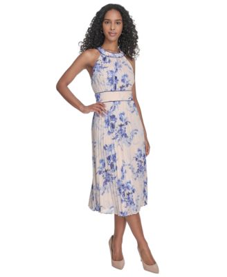 Calvin Klein - Petite Printed Sleeveless Chiffon Dress