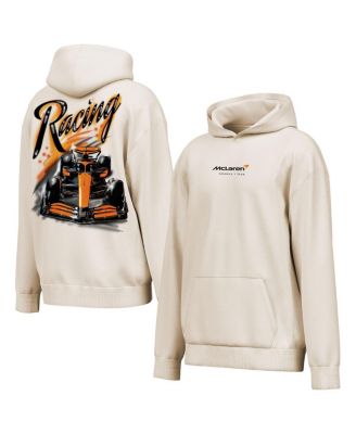 Outerstuff - Men's Cream McLaren F1 Team Drive Fast Washed Pullover Hoodie