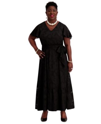 Kasper - Flutter-Sleeve Smock-Waist Dress, Regular & Plus