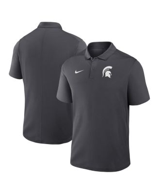 Nike - Men's Anthracite Michigan State Spartans Primetime Victory Primary Logo Performance Polo
