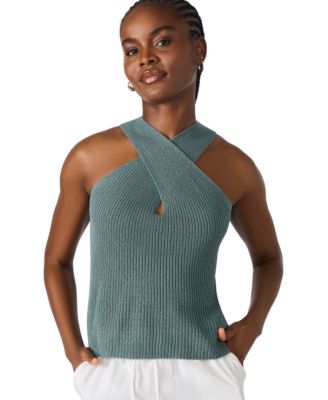 Steve Madden - Women's Ellery Crossing Halter Sweater