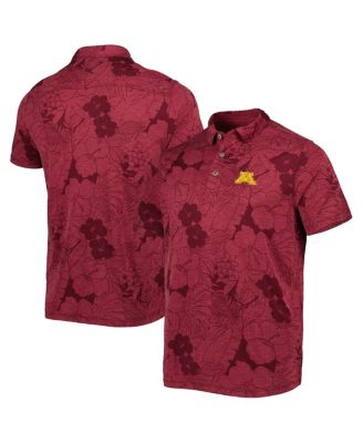 Tommy Bahama - Men's Maroon Minnesota Golden Gophers Miramar Blooms Polo Shirt