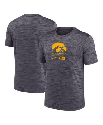 Nike - Men's Black Iowa Hawkeyes Campus Center Block Velocity Performance T-Shirt