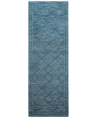 Bashian - Nico NIC-152 Azure 2'6" x 8' Runner Area Rug