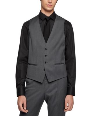 Hugo Boss - Men's Virgin-Wool Serge Slim-Fit Waistcoat