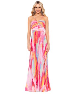 XSCAPE - Women's Pleated Halter Gown