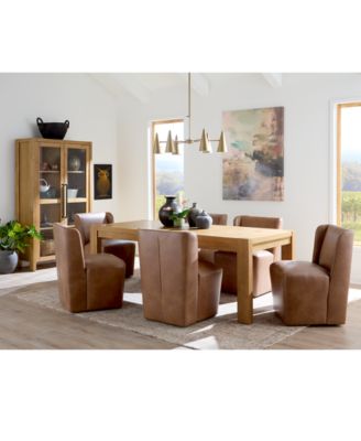 Furniture - 7 Pc. Dining Set (Davie Rectangular Table & 6 Seham Chairs), Created for Macy's