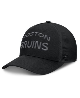 Fanatics - Men's Black Boston Bruins Authentic Pro Road Stack Text A-Frame Adjustable Hat