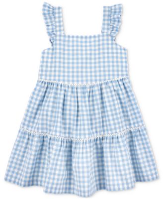 Carter's - Toddler Girls Cotton Gingham Flutter-Sleeve Dress