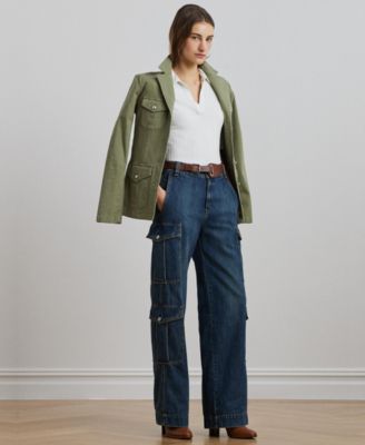 Lauren Ralph Lauren - Women's High-Rise Wide-Leg Cargo Jeans