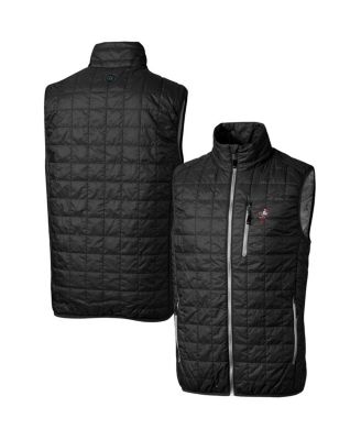Cutter & Buck - Men's Black Ohio State Buckeyes Team Logo Big Tall Rainier PrimaLoft Insulated Full-Zip Puffer Vest