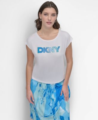 DKNY - Women's Sleeveless Raised Logo Tee