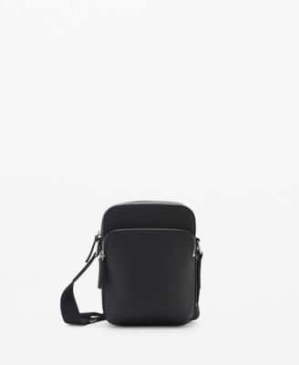 MANGO - Men's Patent Leather Effect Shoulder Bag