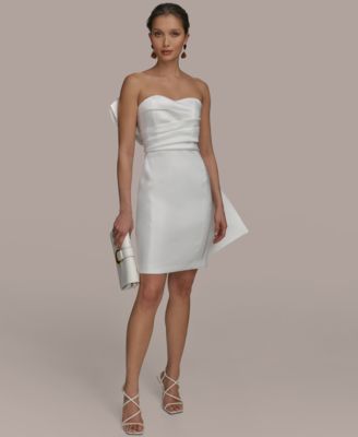 Donna Karan New York - Women's Sweetheart-Neck Bow-Trim Dress