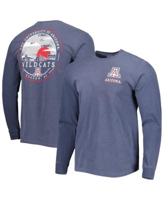 Image One - Men's Navy Arizona Wildcats Circle Campus Scene Long Sleeve T-Shirt