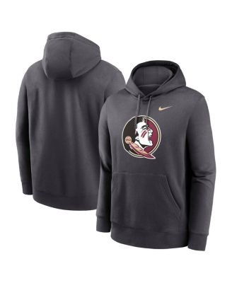 Nike - Men's Anthracite Florida State Seminoles Primetime Club Fleece Pullover Hoodie