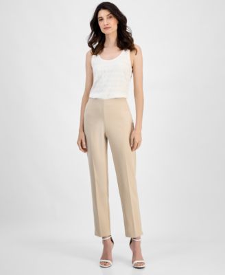 Anne Klein - Petite Hollywood Pull-On Straight Pants
