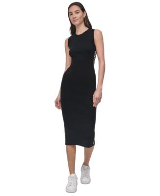 DKNY Jeans - Women's Logo Ribbed Midi Sweater Dress