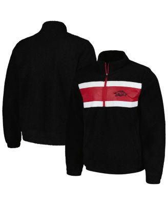 G-III Sports by Carl Banks - Men's Black Arkansas Razorbacks Pinch Runner Half-Zip Sweatshirt