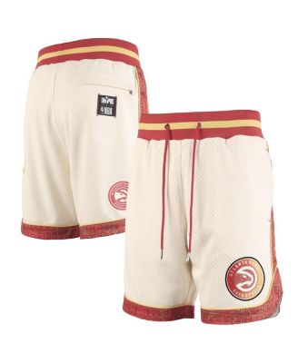 Two Hype - Men's Cream Atlanta Hawks Culture Hoops Collection Premium Mesh Shorts