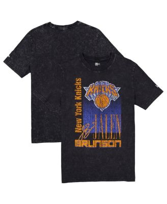 New Era - Men's Jalen Brunson Black New York Knicks Full Court Press Mineral Wash Player T-Shirt