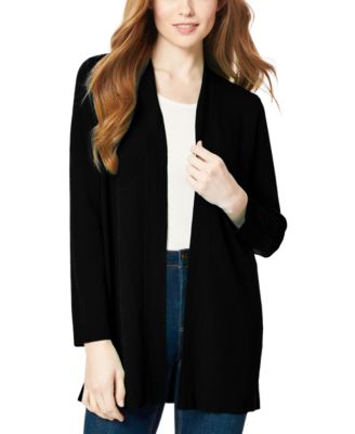 Jones New York - Petite Solid Open-Front Cardigan Sweater