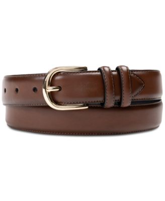 Club Room - Men's Feather-Edge Double Loop Dress Belt