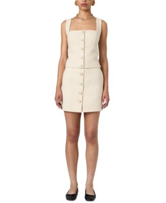 French Connection - Women's Structured Woven Button-Front Top