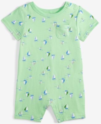 First Impressions - Baby Boys Sailboat-Print Sunsuit