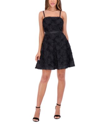 kensie - Women's Rosette Applique Sleeveless A-Line Dress