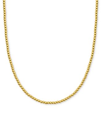 Giani Bernini - Polished Bead Link Chain Necklace 16" + 2" extender