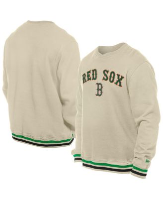 New Era - Men's Cream Boston Red Sox St. Patrick's Day Twill Pullover Sweatshirt