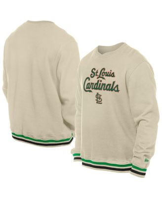 New Era - Men's Cream St. Louis Cardinals St. Patrick's Day Twill Pullover Sweatshirt