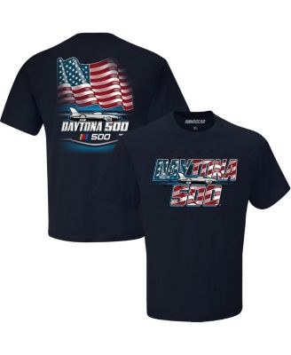 Checkered Flag Sports - Men's Navy Daytona International Speedway 2025 Daytona 500 American Flag T-Shirt