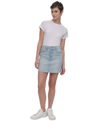DKNY Jeans - Women's Rhinestone-Front Denim Mini Skirt