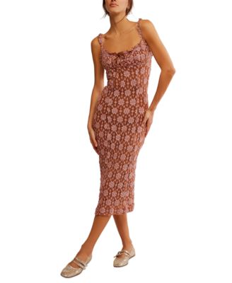 Free People - Women's Lucinda Lace Sleeveless Midi Dress