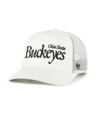 '47 Brand - Men's and Women's Cream Ohio State Buckeyes Foundation Script Adjustable Trucker Hat