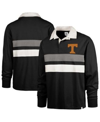 '47 Brand - Men's Black Tennessee Volunteers Clubhouse Knox Thames Rugby Long Sleeve Polo Shirt