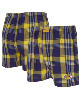 Concepts Sport - Men's Purple Los Angeles Lakers Region Flannel Boxer Shorts