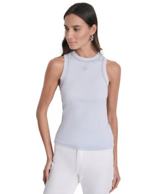 DKNY Jeans - Women's Studded Crewneck Tank