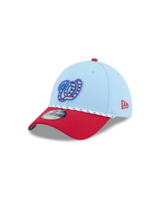 New Era - Men's Light Blue/Red Washington Nationals 2025 Fourth of July 39THIRTY Flex Hat