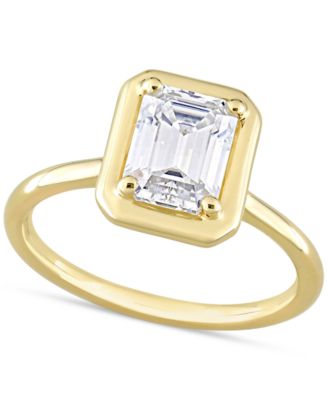 Macy's - Moissanite Bezel Ring (1-3/4 ct. t.w.) in 10k Gold