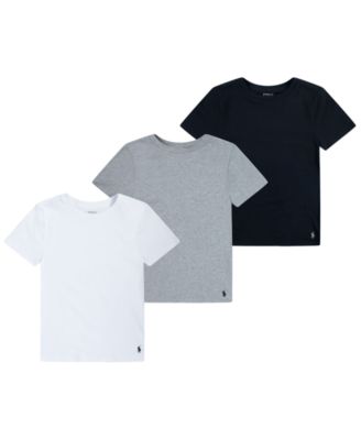 Polo Ralph Lauren - Big Boys Crewneck Undershirts, 3 Pack