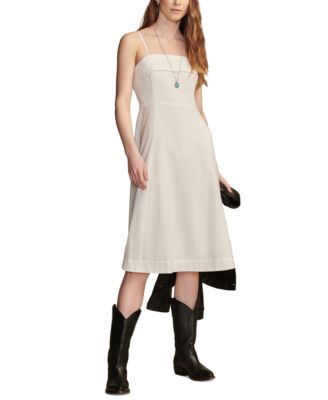 Lucky Brand - Women's Cotton Linen Sleeveless Midi Dress