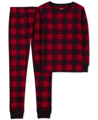 Carter's - Little & Big Kids Buffalo Check 100% Snug Fit Cotton Pajamas, 2 Piece Set