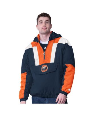 Starter - Men's Navy Houston Astros Cooperstown Collection Charger Half-Zip Jacket